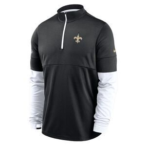 NEW Nike Men's Large‎ New Orleans Saints Sideline Half 1/2 Zip Pullover Jacket